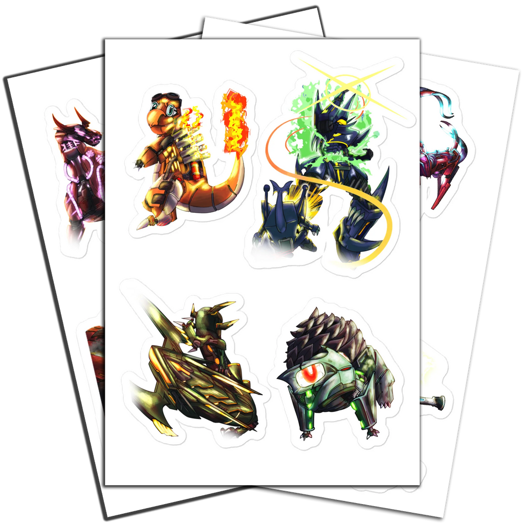 Mekaiju Stickers 2